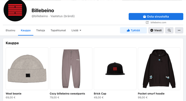 Bille Beinon Facebook-kauppa